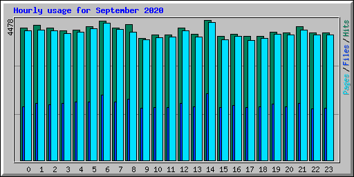 Hourly usage for September 2020