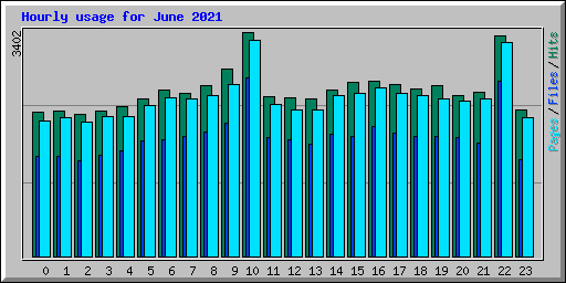 Hourly usage for June 2021