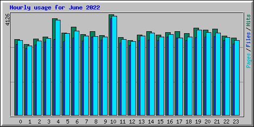 Hourly usage for June 2022