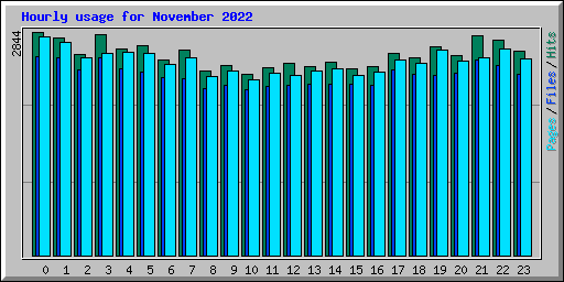Hourly usage for November 2022