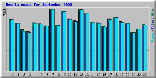 Hourly usage for September 2023