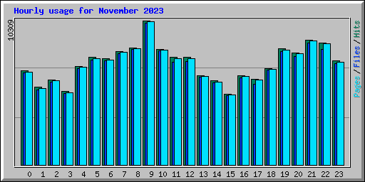 Hourly usage for November 2023