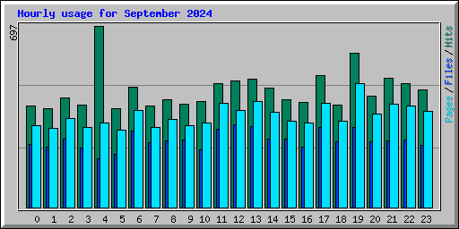Hourly usage for September 2024