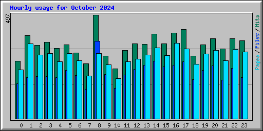 Hourly usage for October 2024